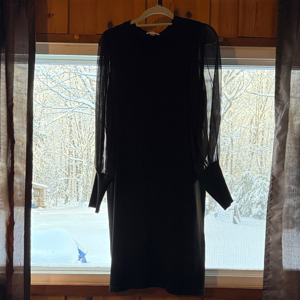 Calvin Klein Black Long Sleeve Sweater Dress LARGE